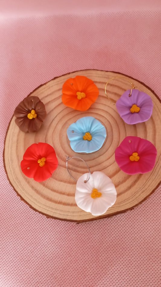 Pendientes de flores colgantes