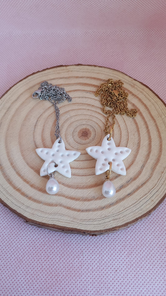 Collar estrella perla