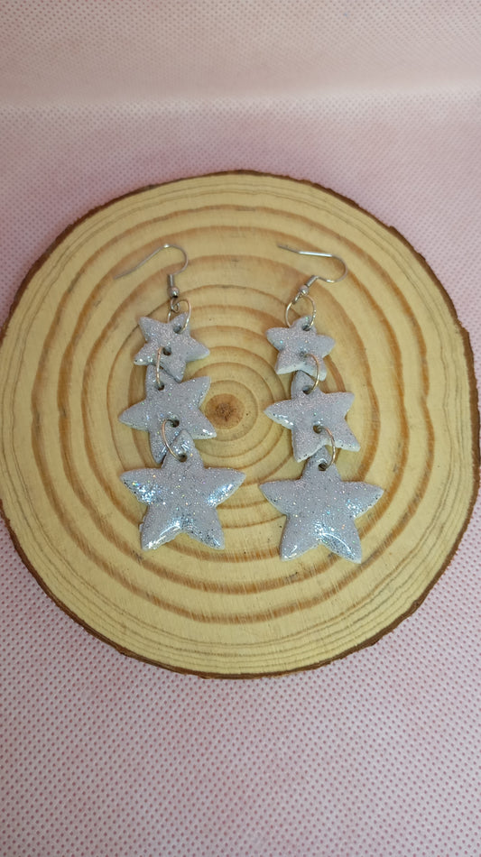 Estrellas purpurina plateadas