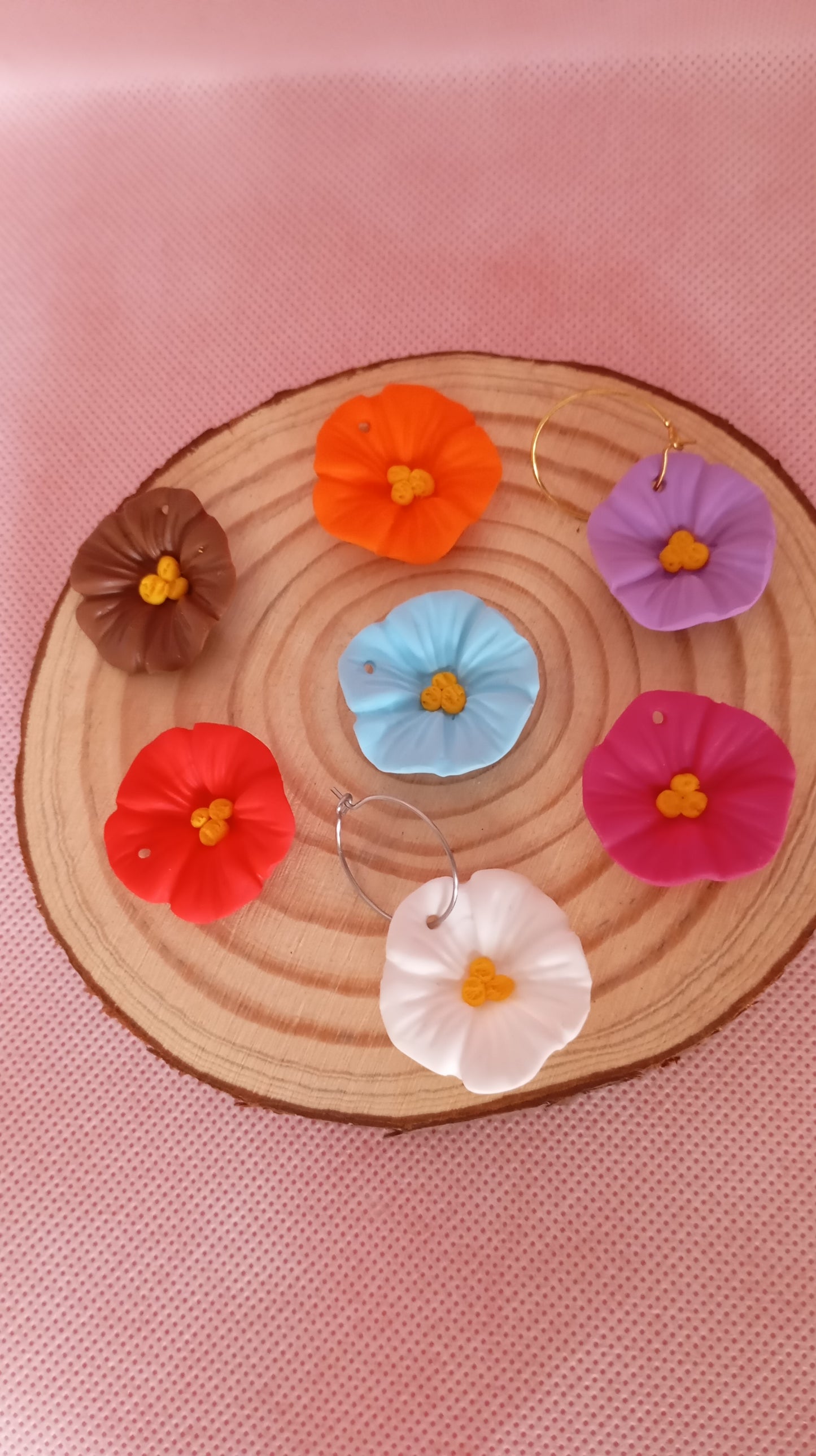 Pendientes de flores colgantes