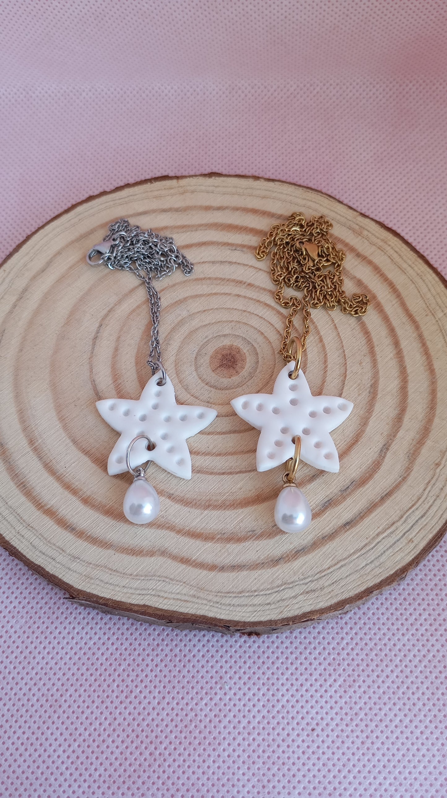Collar estrella perla